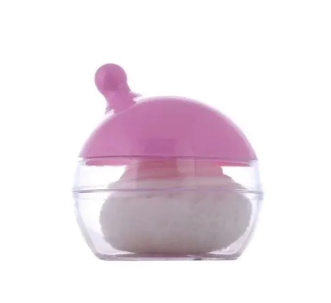 Little Dinos Baby Pink Powder Puff with Case