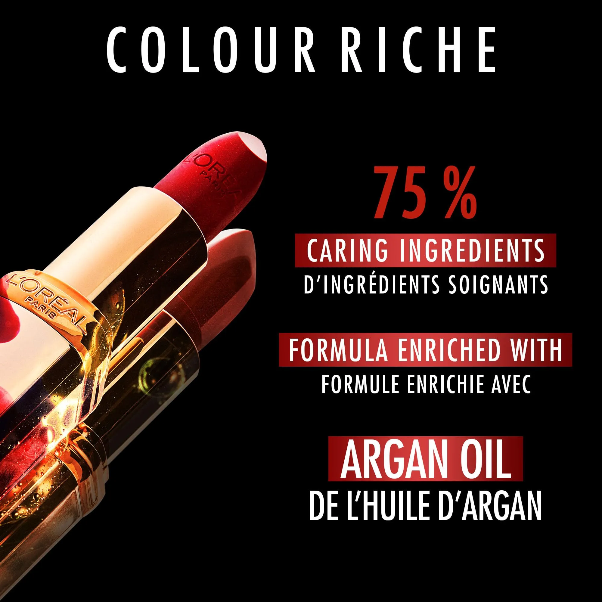 L’Oréal Paris Colour Riche Original Satin Lipstick, Hydrating Formula with Vitamin E & Argan Oil, Rouge St. Germain, 0.13 oz.