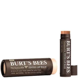 Lot Of 2 Burt's Bees Natural Tinted Lip Balm, Honeysuckle 0.15 Oz