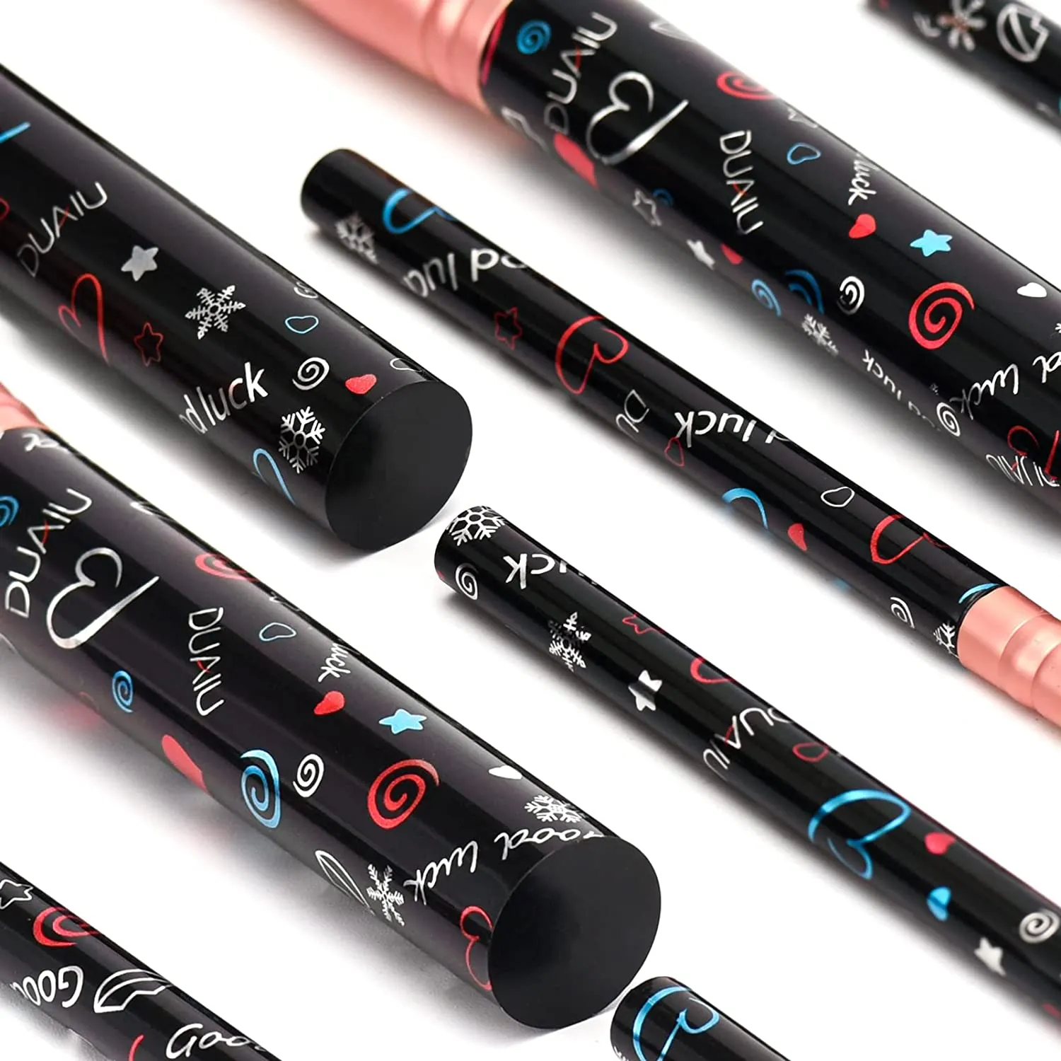 Luck Land-15pcs Black Makeup Brush Sets