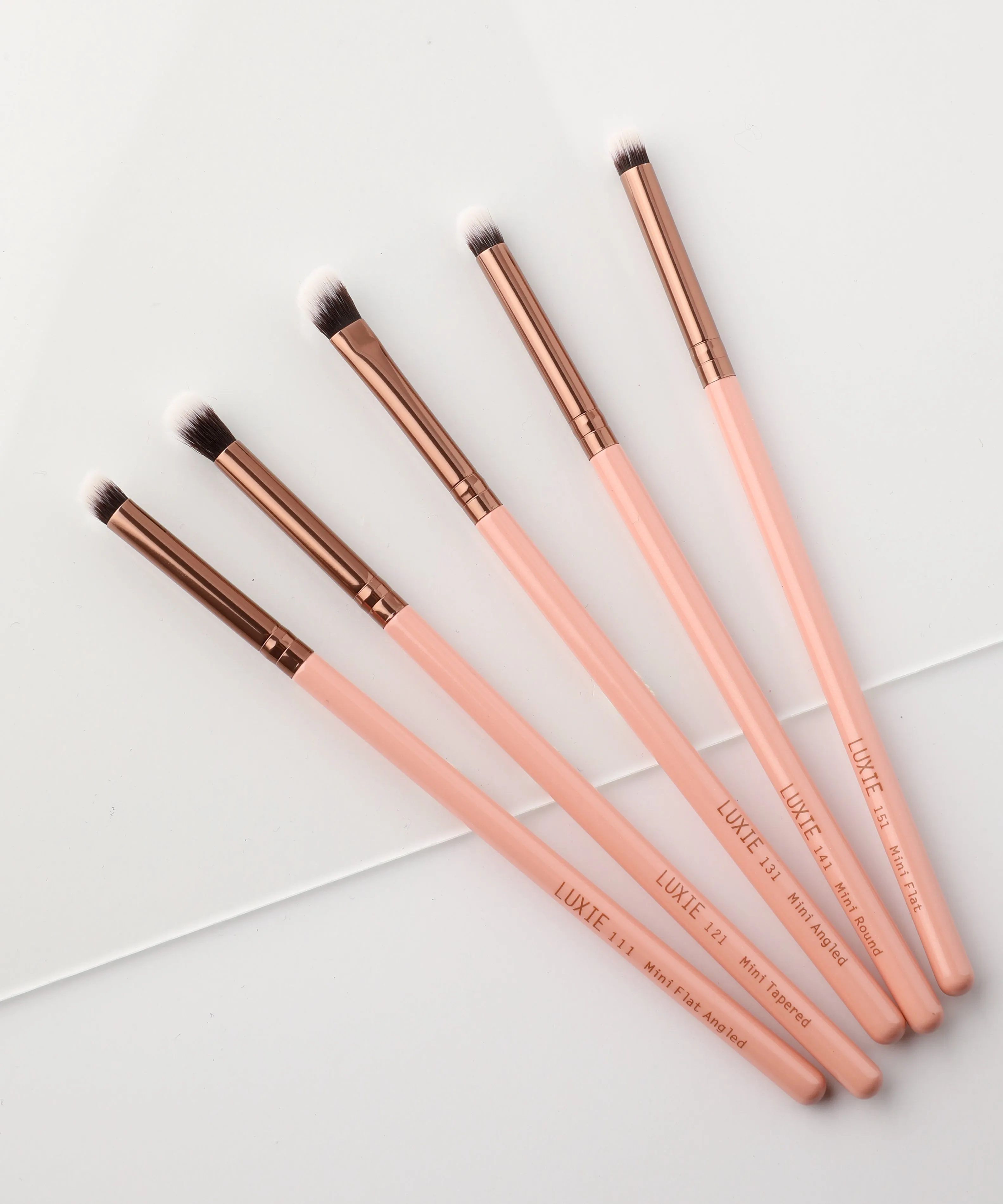 LUXIE Mini Detail Brush Set - Rose Gold