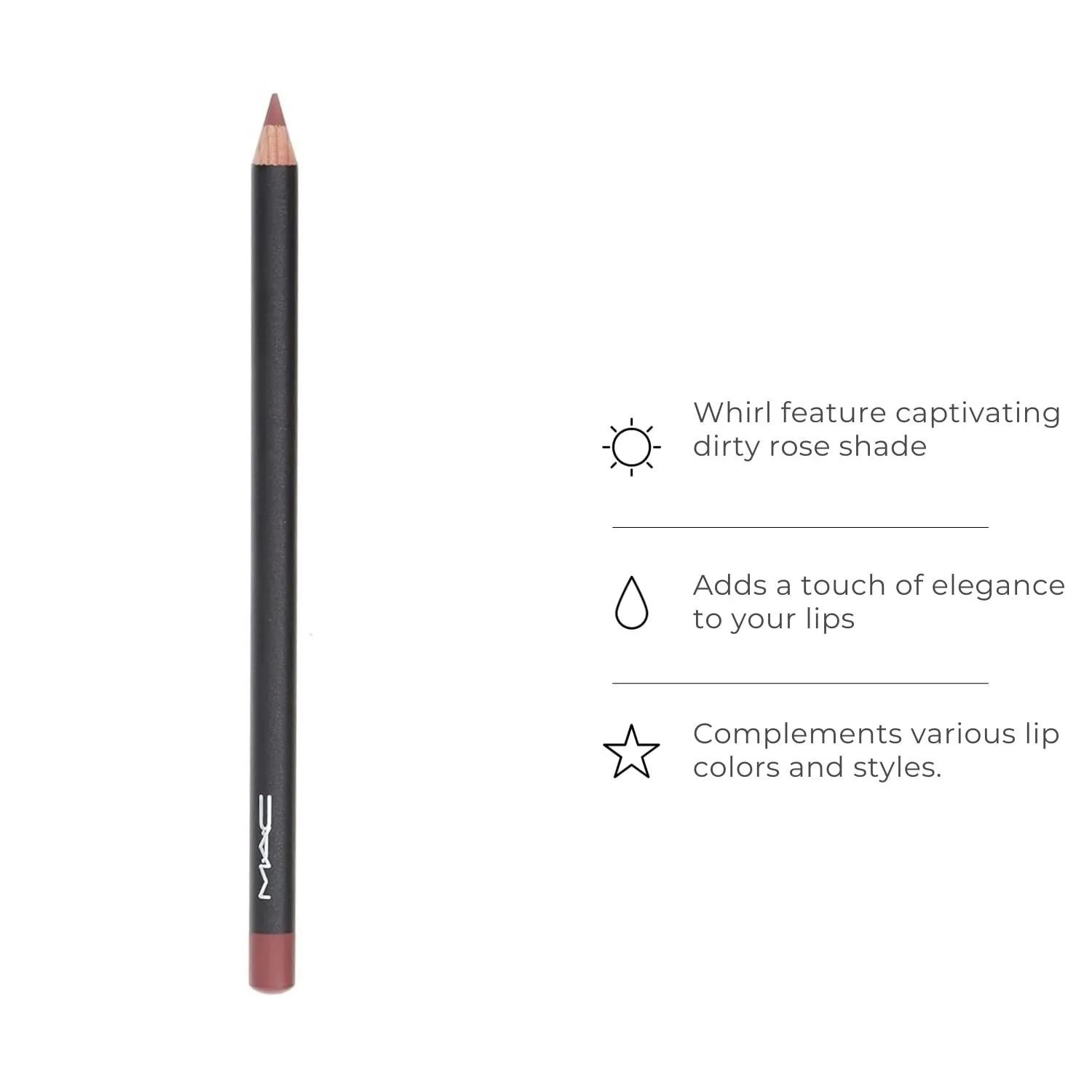 Mac Lip Pencil Whirl Dirty Rose, 0.05 oz