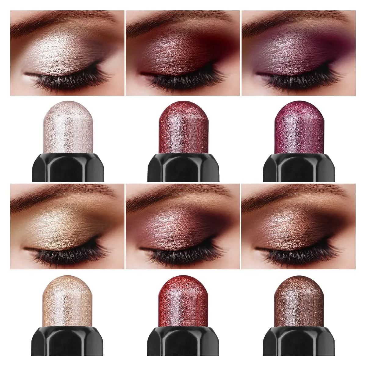 Magic Color Eyeshadow Stick (6pcs) - Champagne Rose【US ONLY】