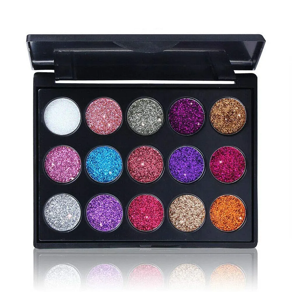 Magik Glitter Eyeshadow 15 Color Matte Makeup Kit Shimmer Eye Shadow Powder Palette (#01)