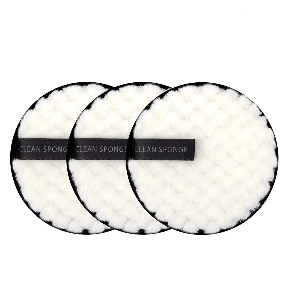 Makeup Remover Pads, Reusable Microfiber, Eco-Friendly, Gentle on Skin, Travel-Friendly, Ideal for Quick and Easy Makeup Removal, Set of 3 Pads