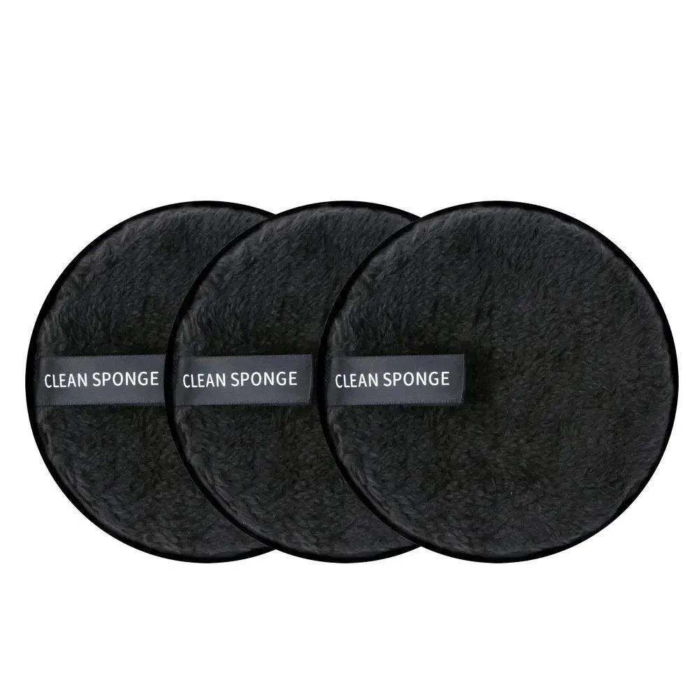 Makeup Remover Pads, Reusable Microfiber, Eco-Friendly, Gentle on Skin, Travel-Friendly, Ideal for Quick and Easy Makeup Removal, Set of 3 Pads
