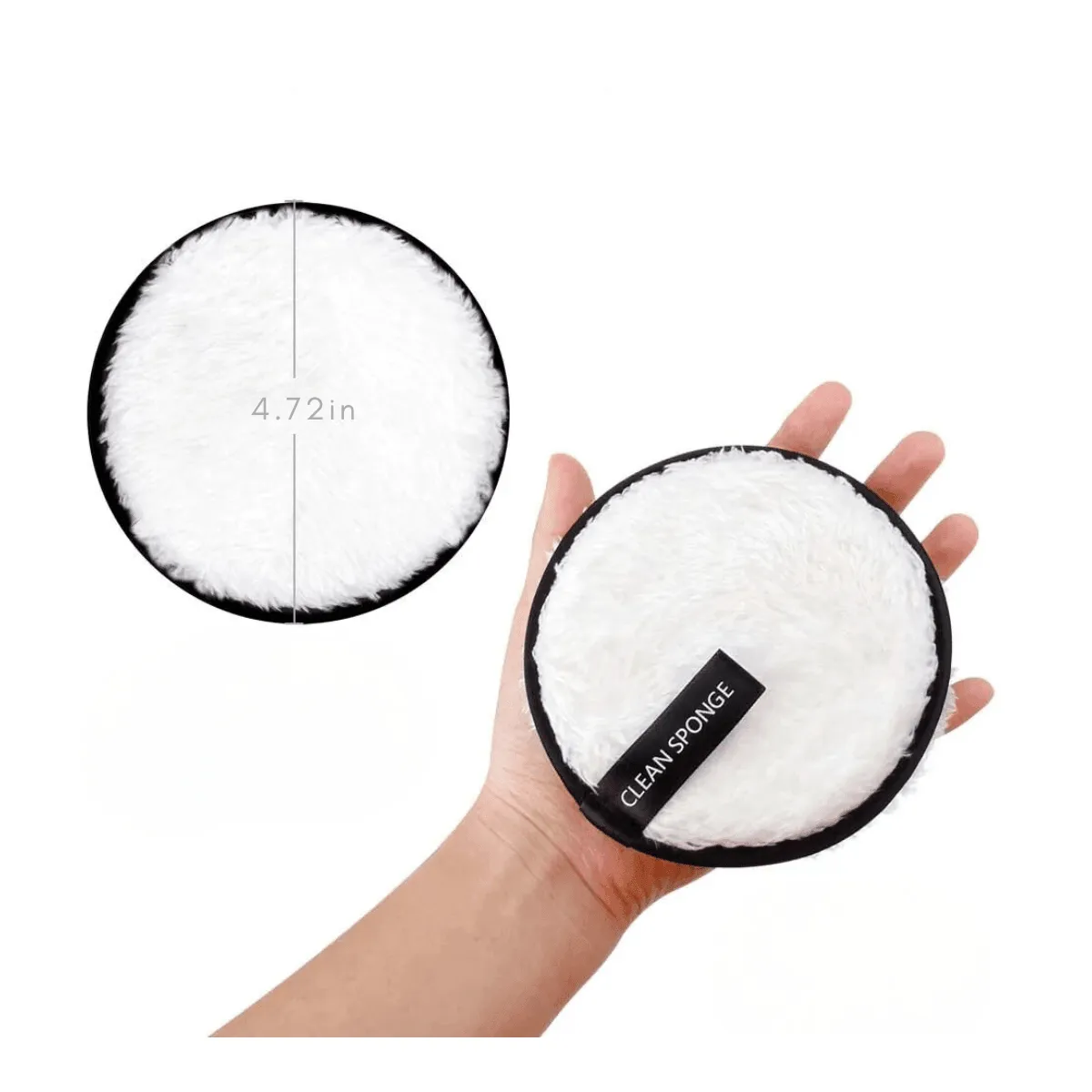 Makeup Remover Pads, Reusable Microfiber, Eco-Friendly, Gentle on Skin, Travel-Friendly, Ideal for Quick and Easy Makeup Removal, Set of 3 Pads