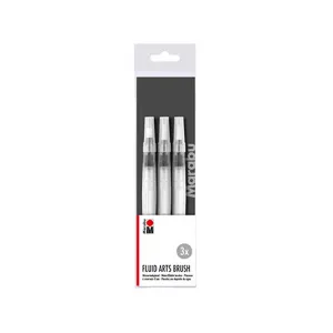 Marabu Fluid Arts Brushes, Set of 3