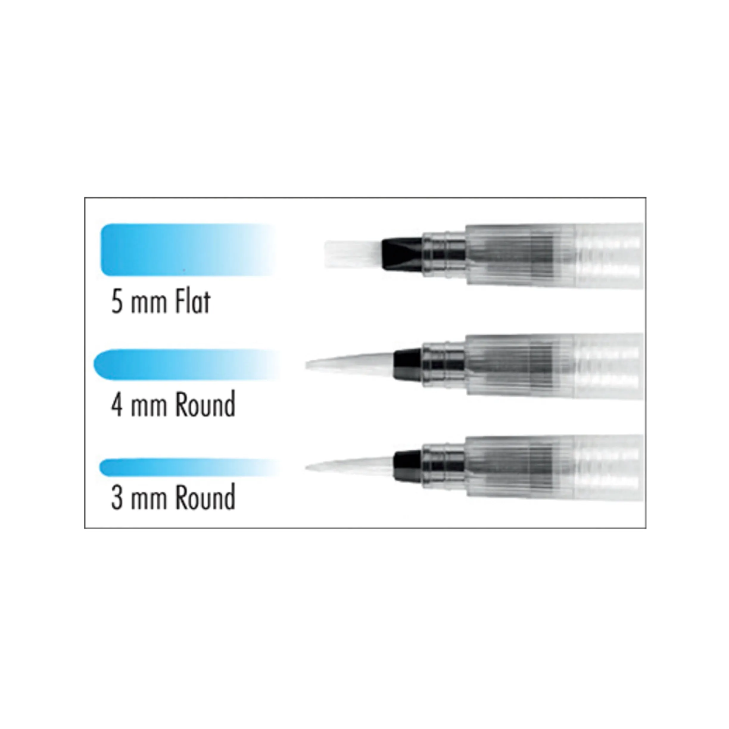 Marabu Fluid Arts Brushes, Set of 3