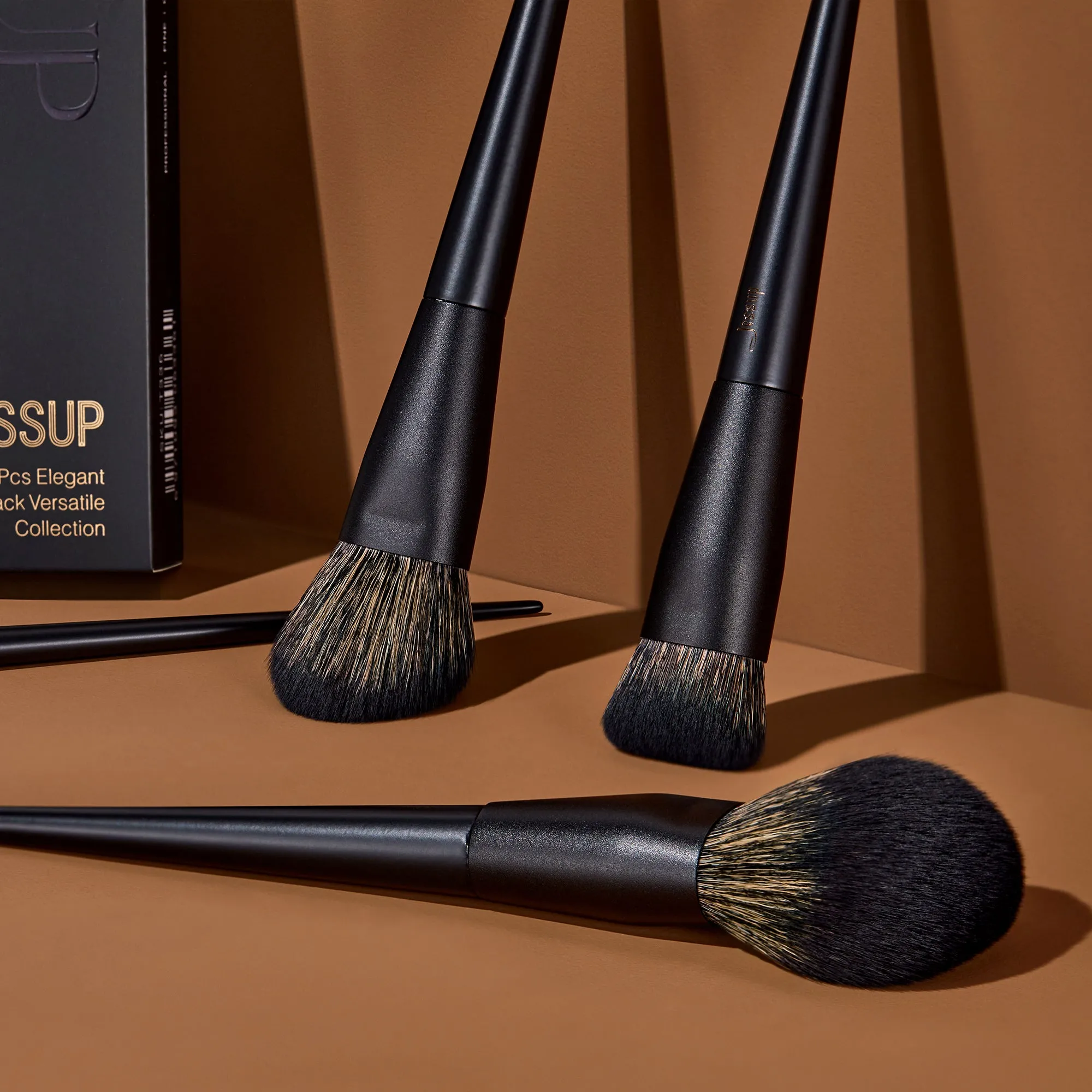 Matte Black Versatile Brush Set Collection 14pcs T336