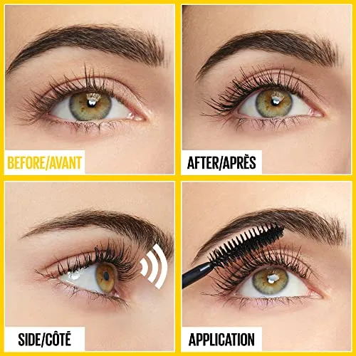 Maybelline New York Volum' Express Colossal Curl Bounce Washable Mascara, Blackest Black, 9.76 ml