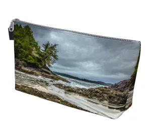 McKenzie Beach Tofino Makeup Travel Bag: Scenic Ocean Landscape Cosmetic Case