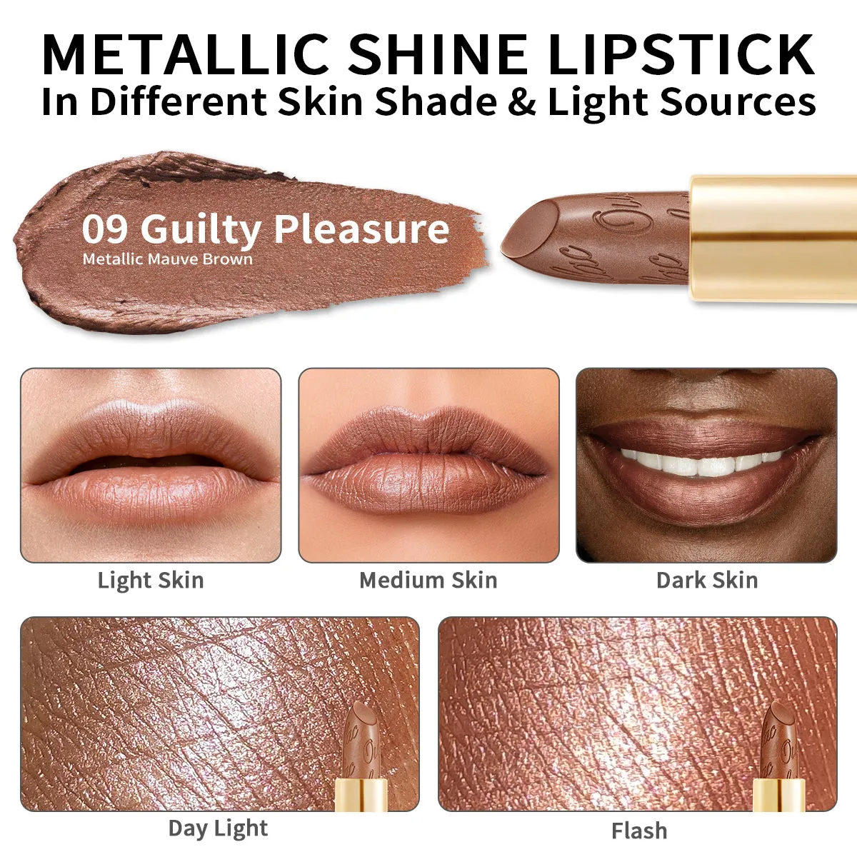 Metallic Shine Lipstick | D09 Guilty Pleasure