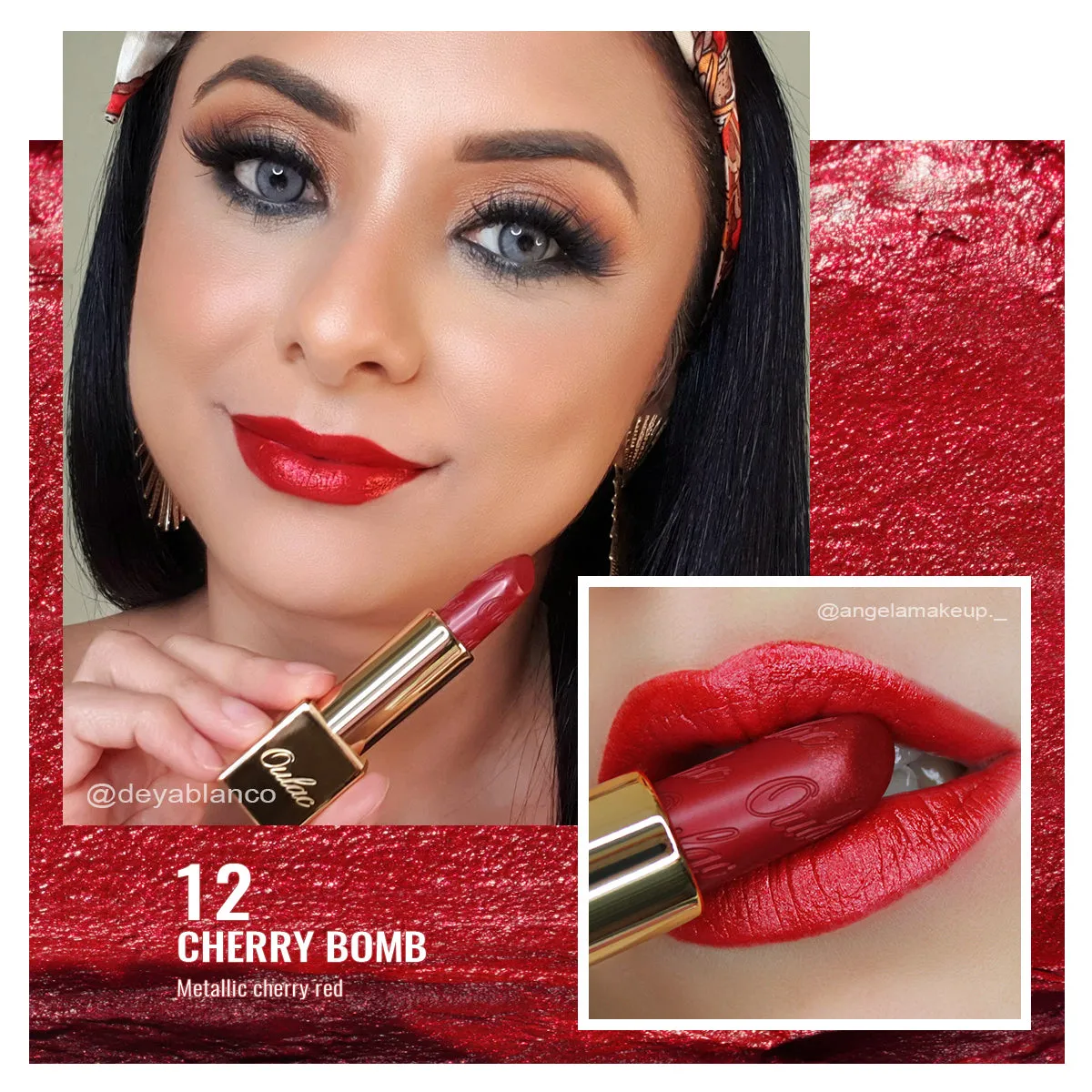 Metallic Shine Lipstick | D12 Cherry Bomb