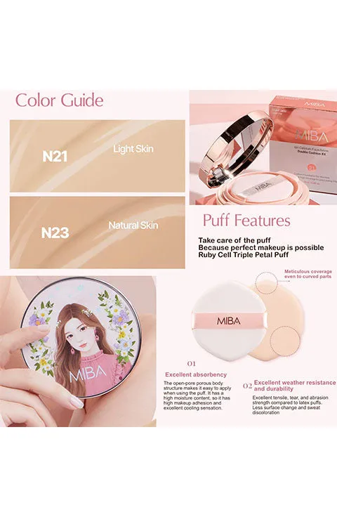 MIBA Ion Calcium Foundation Double Cushion RX Light Skin