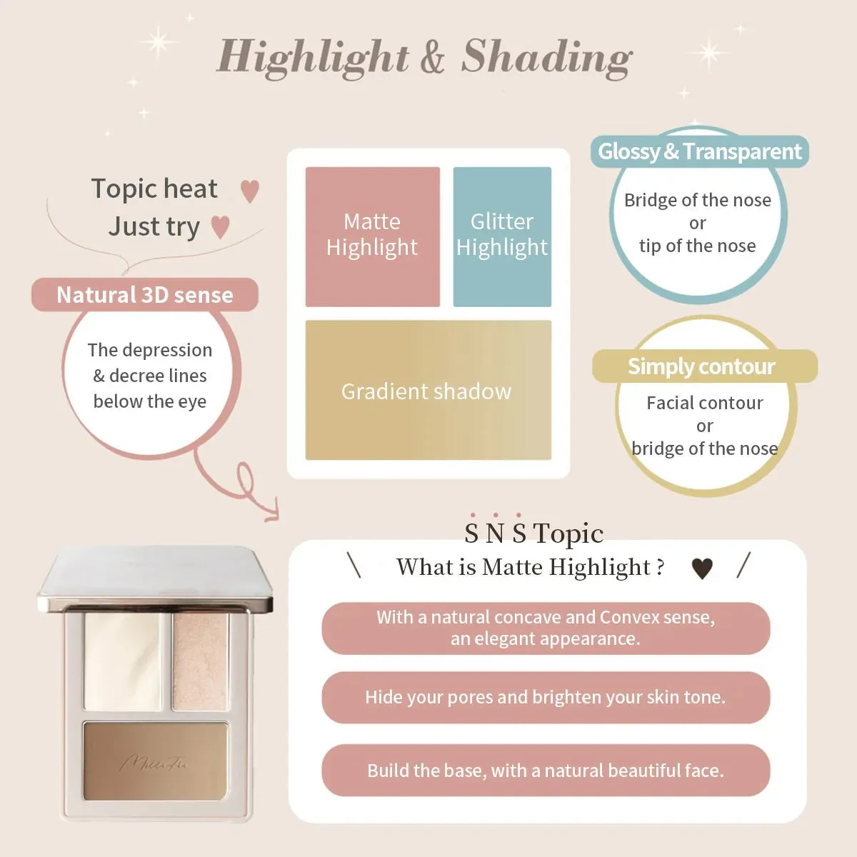 MILLEFEE Perfect Contour Palette - 01 Warm Tone