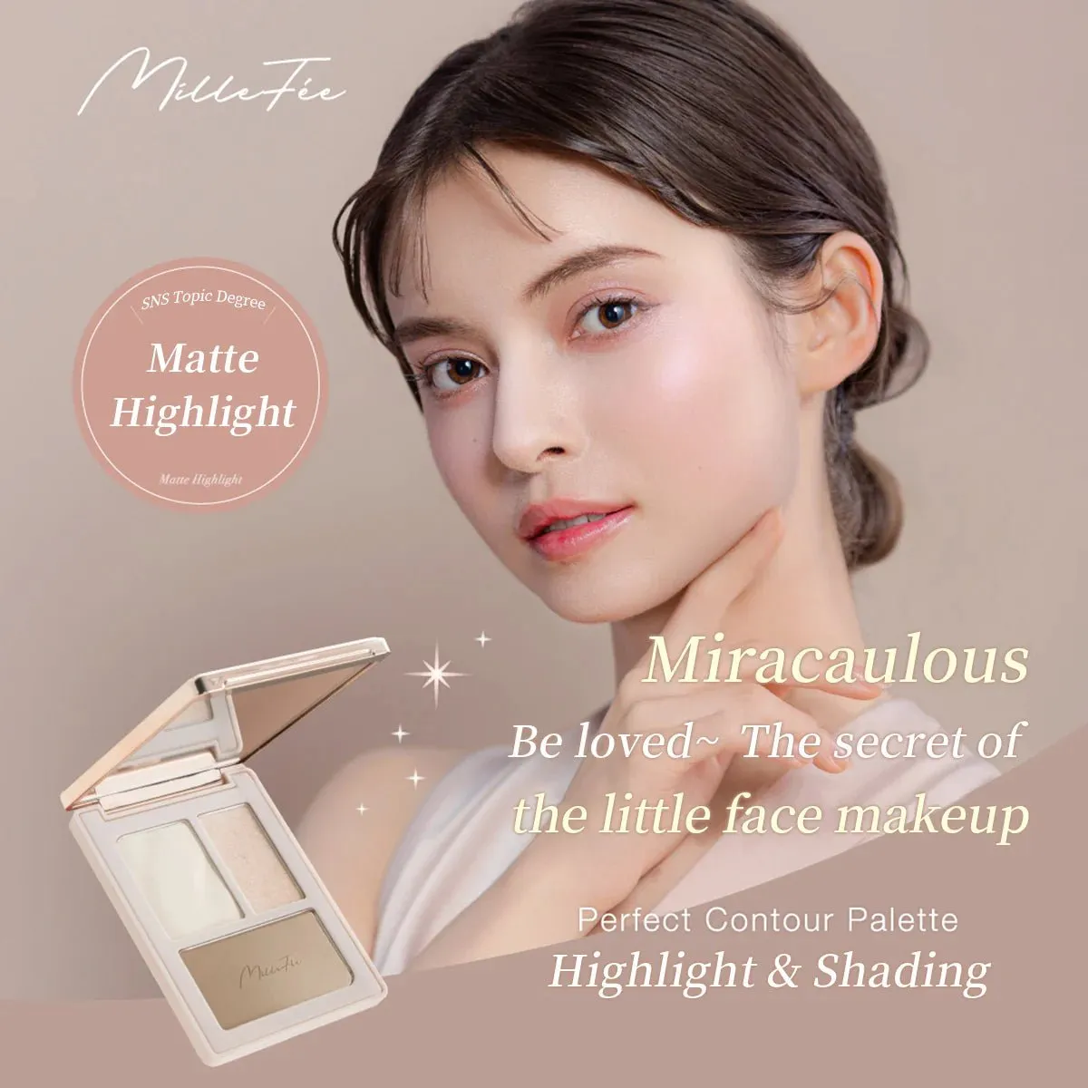 MILLEFEE Perfect Contour Palette - 01 Warm Tone