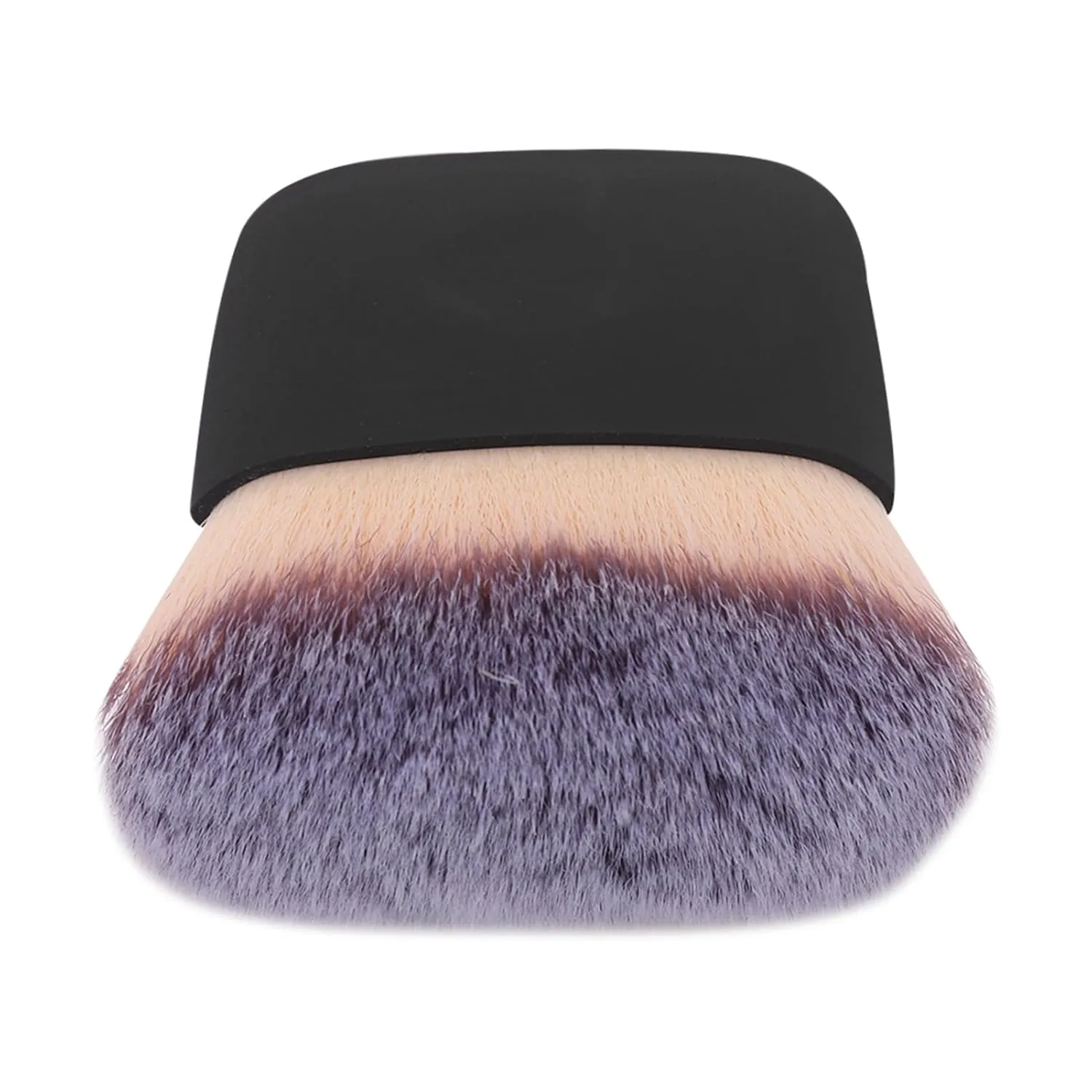 Mini Multifunctional Makeup Brush Portable Soft Hair Loose Powder Blush Brush Beauty Tool for Makeup Beginners and Professionals Black Silver (Black)