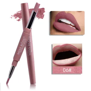 MISS ROSE 8 Color Double-end LipstickLasting