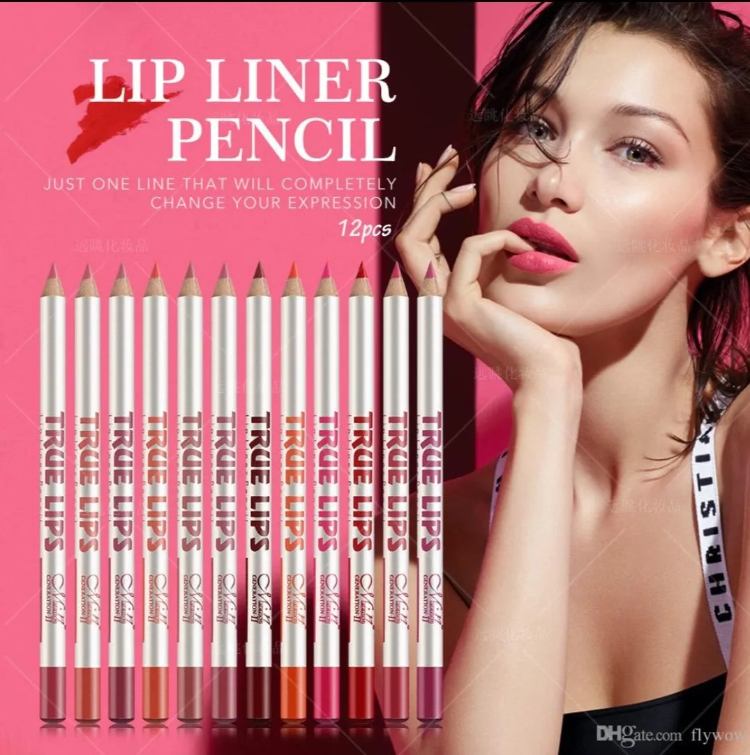 M.n MENOW Brand Make Up True Lips 12Color Lip Liner Pencil Waterproof Professional Lip Liner 