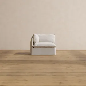 Modular Washable Corner Chair in Powder | Deluxe  Seat | Contour Pillow