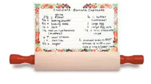 Mountain Woods Brown Rolling Pin Recipe Card Holder - 8.13"