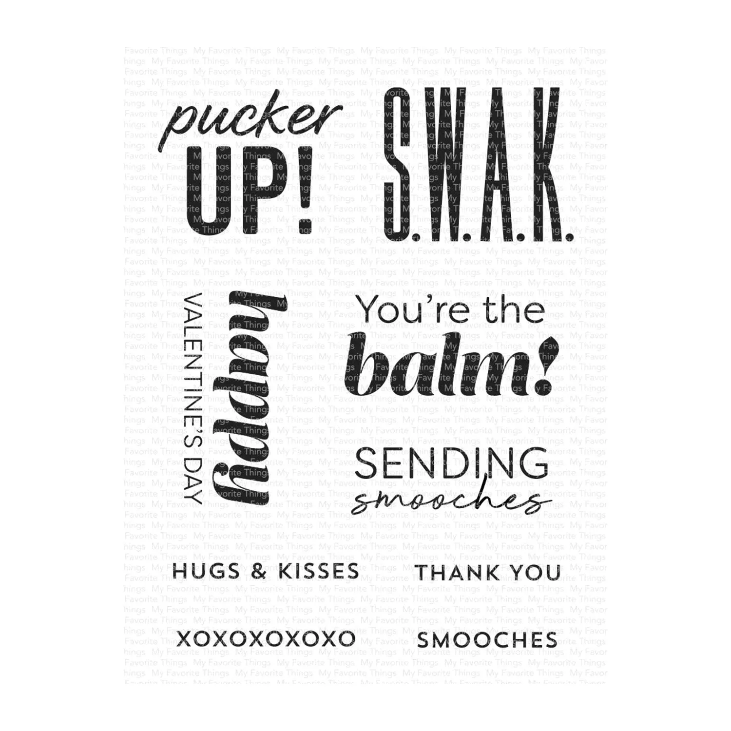My Favorite Things Clear Stamps 3"x 4" - Smooches*