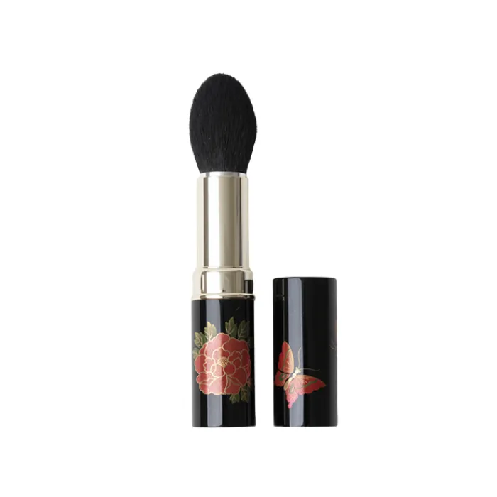 Nakamura Seisakusho Makie Portable Brush, Peony and Butterfly Design