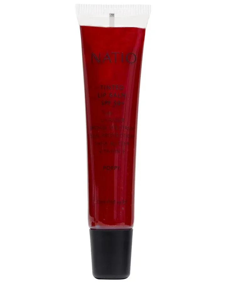 Natio Tinted Lip Balm Spf 50  - Poppy 15 Ml