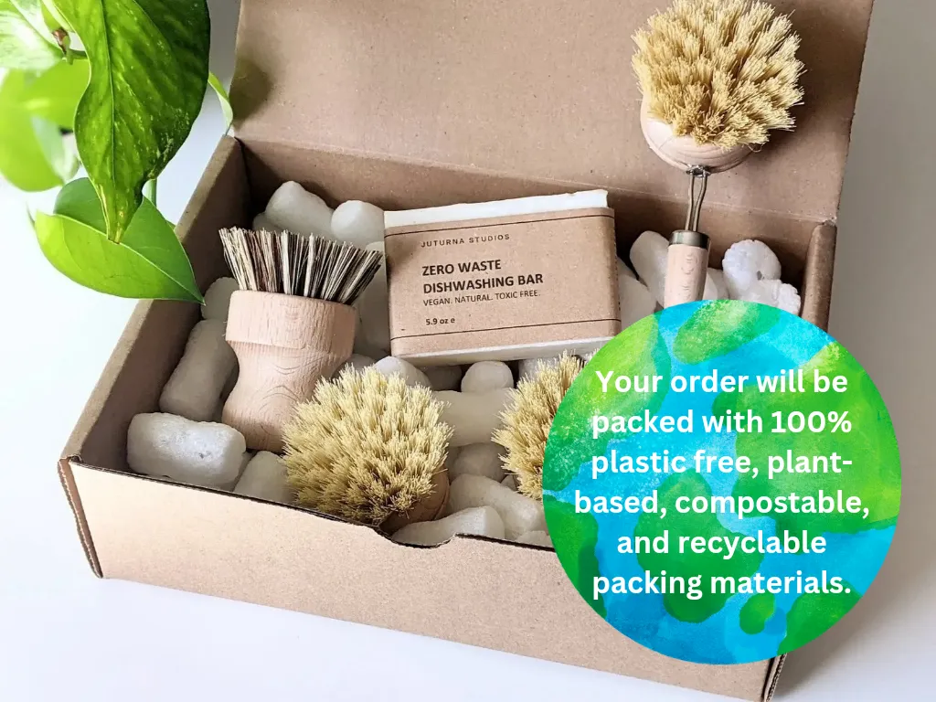 Natural Duo Bristle Bamboo Cleaning Brush