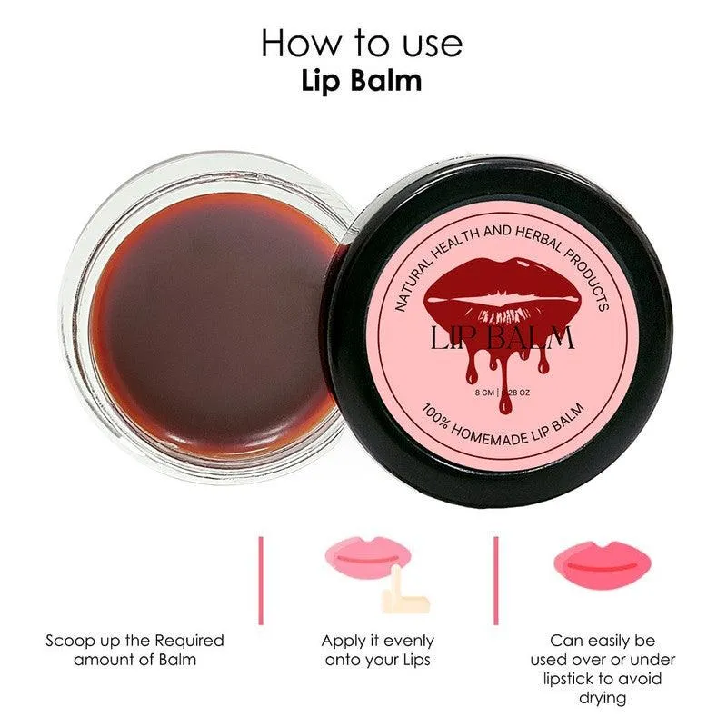 Natural Health and Herbal products Strawberry Kiss: Nourishing Lip Balm with Twist of Tropical Flavor Long Lasting 12 Hrs Miniaturization, Long Lasting, Romantic, Kissable, Smooth Enriched, Care- 8g