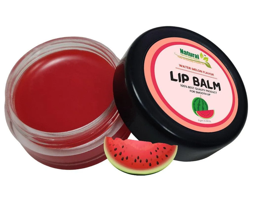 Natural Health and Herbal products Water-Melon Citrus Lip Balm Keep bright Lips Stylish Long Lasting Moisturization 12 Hrs Miniaturization, Long Lasting, Romantic, Kissable, Smooth Enriched, Care- 8g