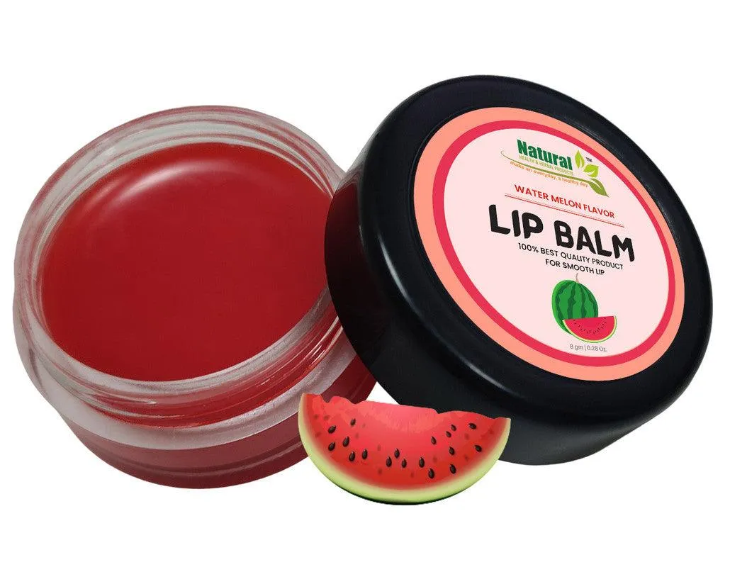 Natural Health and Herbal products Zesty Water-Melon-Infused Lip Balm: Red Tinted Delight for Your Bright Lips 12 Hrs Miniaturization, Long Lasting, Romantic, Kissable, Smooth Enriched, Lip Care- 8g