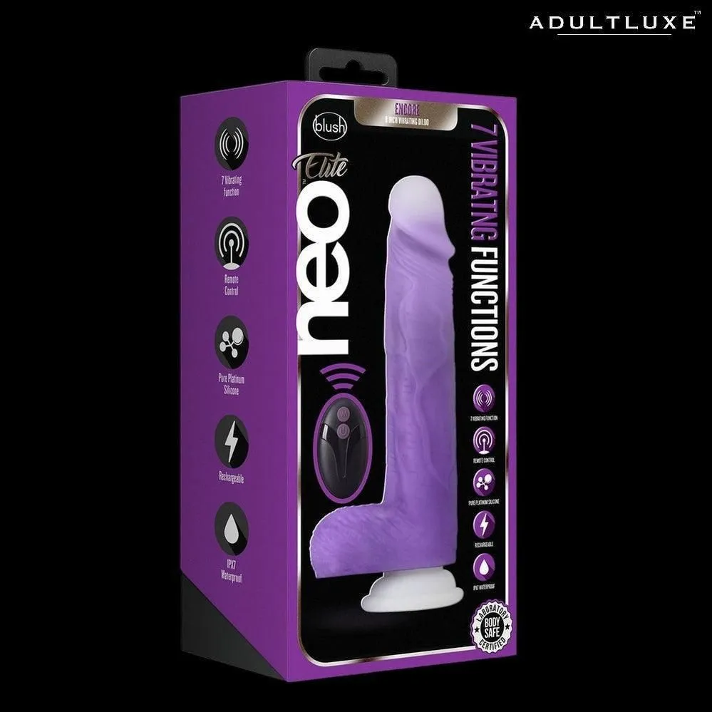 Neo Elite Encore 8 inches Vibrating Silicone Dildo