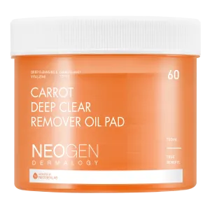 NEOGEN Carrot Deep Clear Remover Oil Pad شرائح تقشير وتهدئة البشرة بالجزر