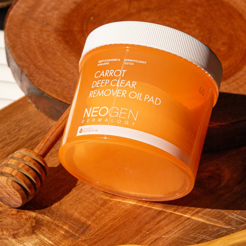 NEOGEN Carrot Deep Clear Remover Oil Pad شرائح تقشير وتهدئة البشرة بالجزر