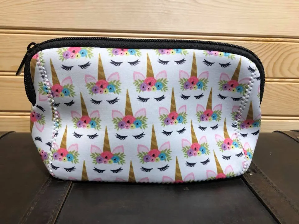 Neoprene Makeup Bag - Unicorn