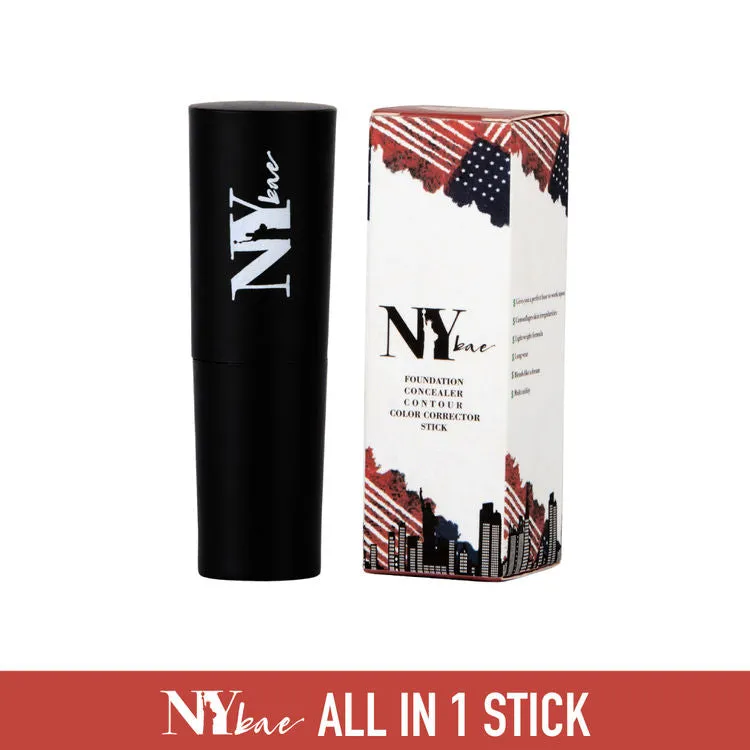 NY Bae All In One Stick| Foundation, Concealer, Contour, Colour Corrector| For Hiding Dark Spots On Dusky Skin| Flawless Texture| Shady In Chinatown- Orange Corrector 10