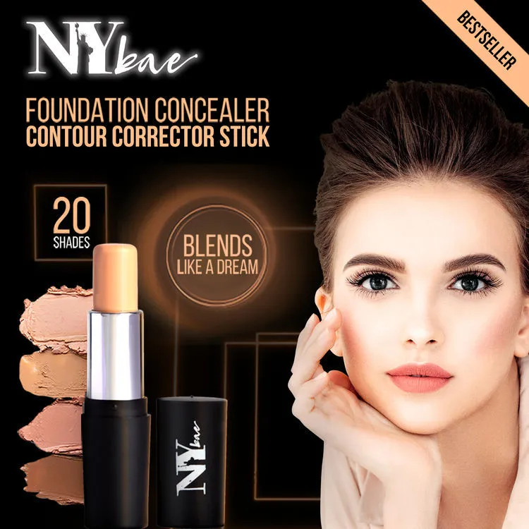 NY Bae All In One Stick| Foundation, Concealer, Contour, Colour Corrector| For Hiding Dark Spots On Dusky Skin| Flawless Texture| Shady In Chinatown- Orange Corrector 10