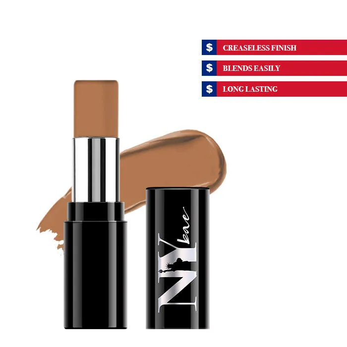 NY Bae Castor Oil Infused Foundation Concealer Colour Corrector Stick, For Dark Skin, Hiding in City Hall - The Cappuccino Secret Treasures 20 (4.8 g)