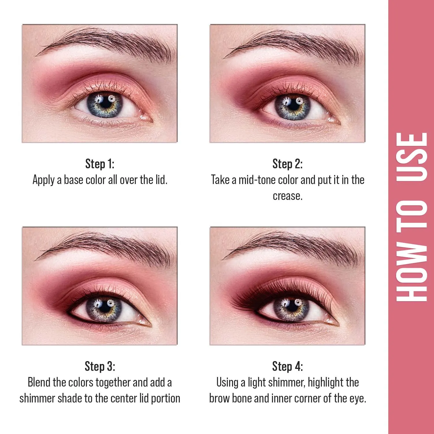 NY Bae Eye Love Eyeshadow Palette - Peppy Pinks 04 (9 g) | 9 In 1 Palette | Pink | Matte & Shimmer | Rich Colour | Long Wear | Super Blendable