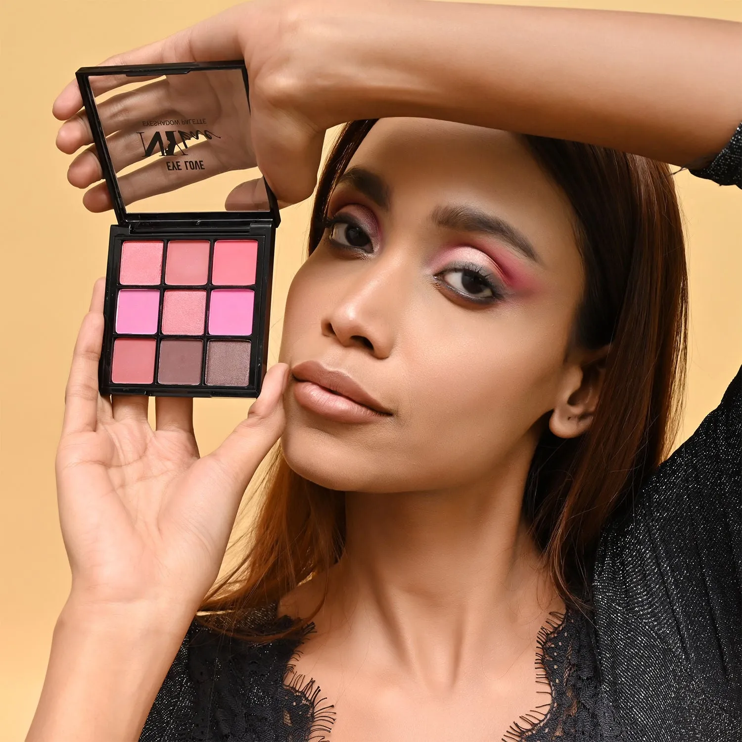 NY Bae Eye Love Eyeshadow Palette - Peppy Pinks 04 (9 g) | 9 In 1 Palette | Pink | Matte & Shimmer | Rich Colour | Long Wear | Super Blendable