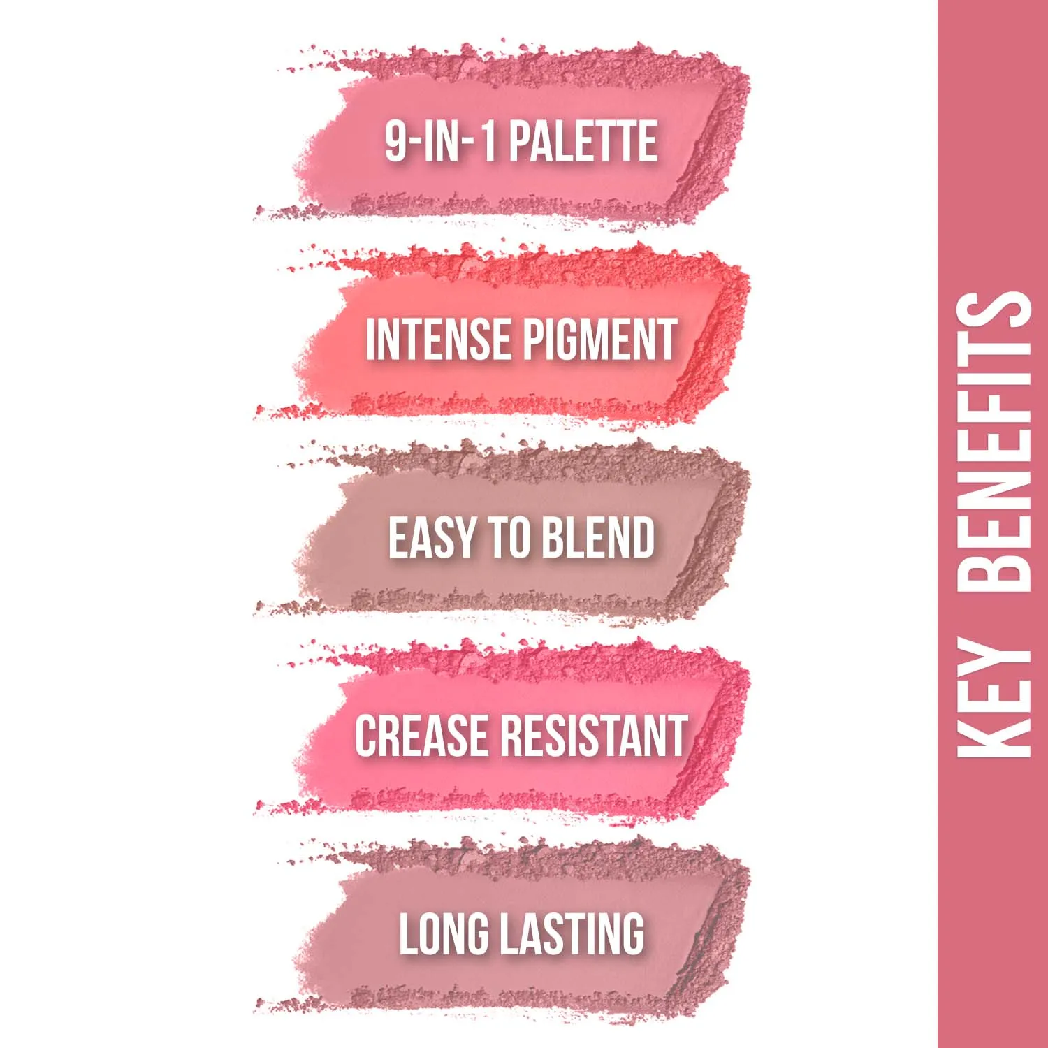 NY Bae Eye Love Eyeshadow Palette - Peppy Pinks 04 (9 g) | 9 In 1 Palette | Pink | Matte & Shimmer | Rich Colour | Long Wear | Super Blendable