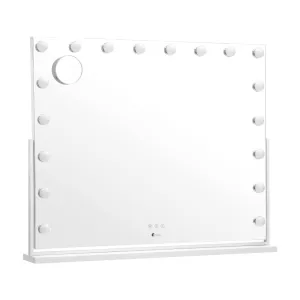 Oikiture Makeup Mirrors LED Bluetooth Rotatable 80x65cm