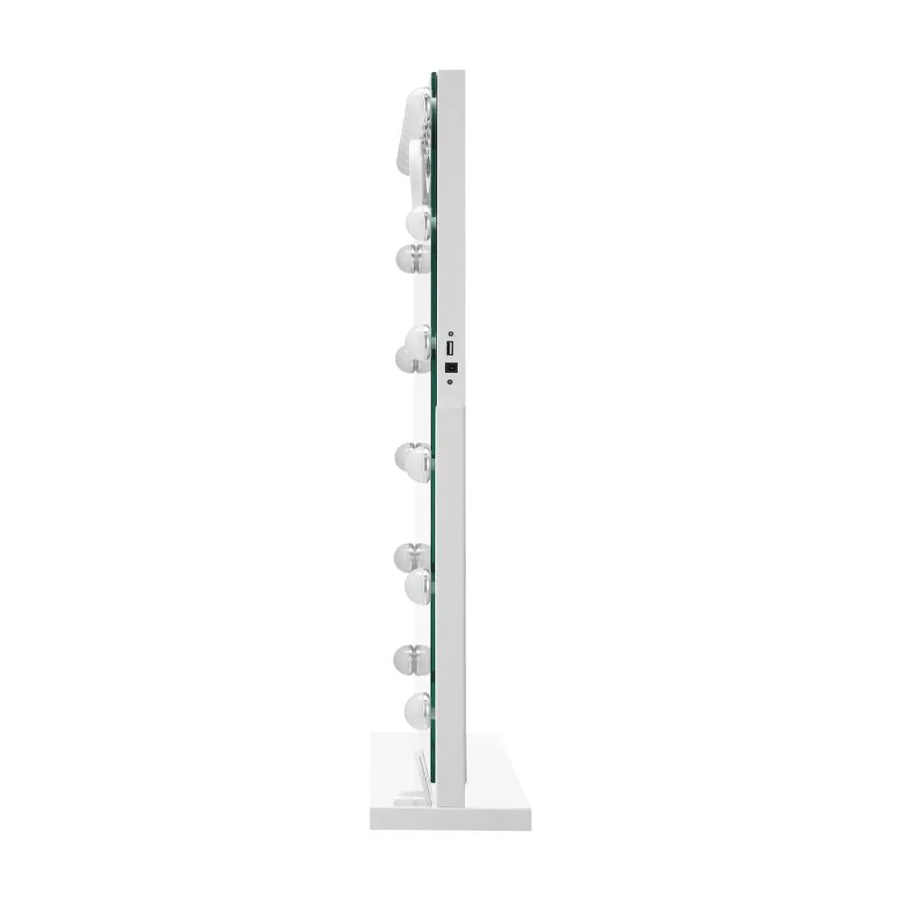 Oikiture Makeup Mirrors LED Bluetooth Rotatable 80x65cm