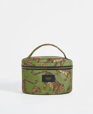 Olive Leopard Vanity Bag