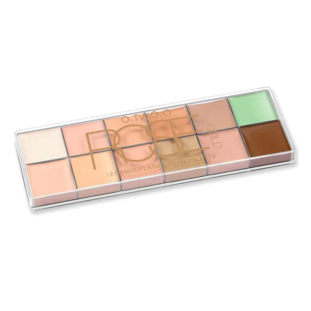 O.TWO.O  Concealer Cream Primer Paleta De Corretivo Profissional 12 Colors Cosmetic Camouflage Concealer Palette Face Makeup