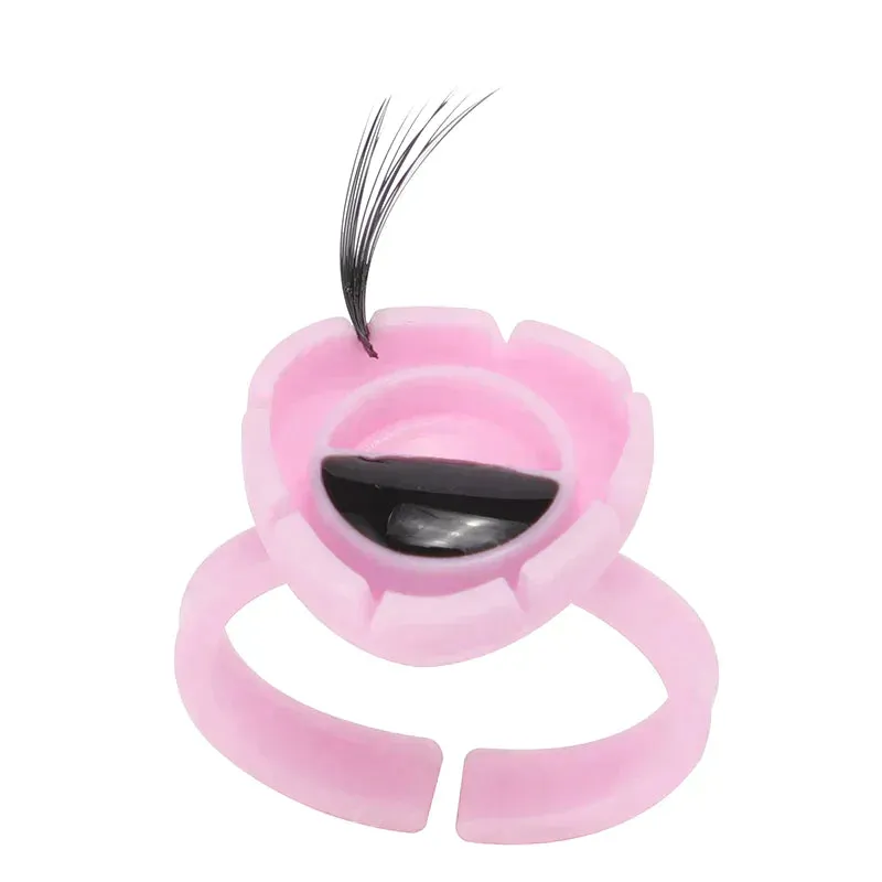 OW Lashes Heart Glue Cups Eyelash Extension Glue Holder Glue Rings