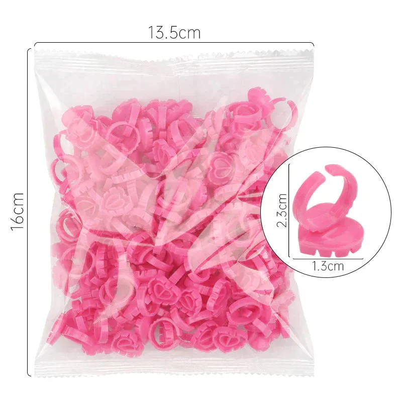 OW Lashes Heart Glue Cups Eyelash Extension Glue Holder Glue Rings