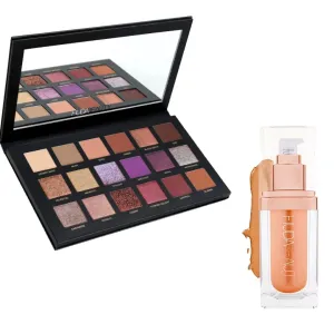 Pack Of 2 - Huda Beauty - desert dusk eyeshadow palette   huda Beauty - nymph liquid highlighter Aphrodite